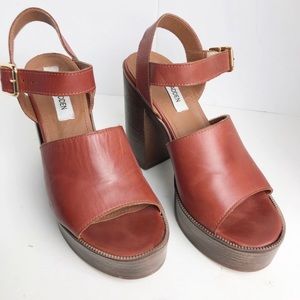 Steve Madden Y2K leather chunky heel platform